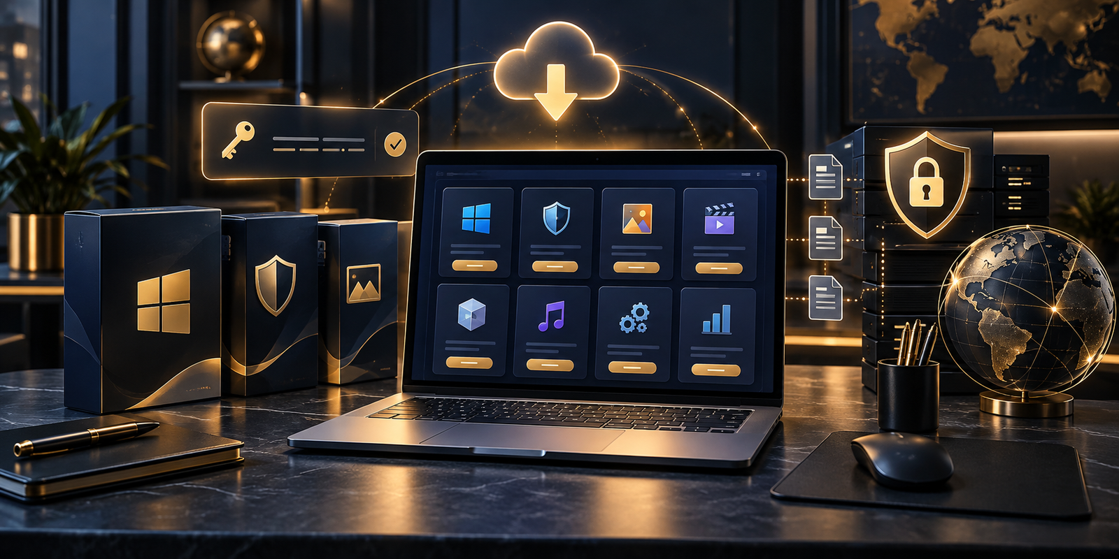 Premium digital software delivery workspace